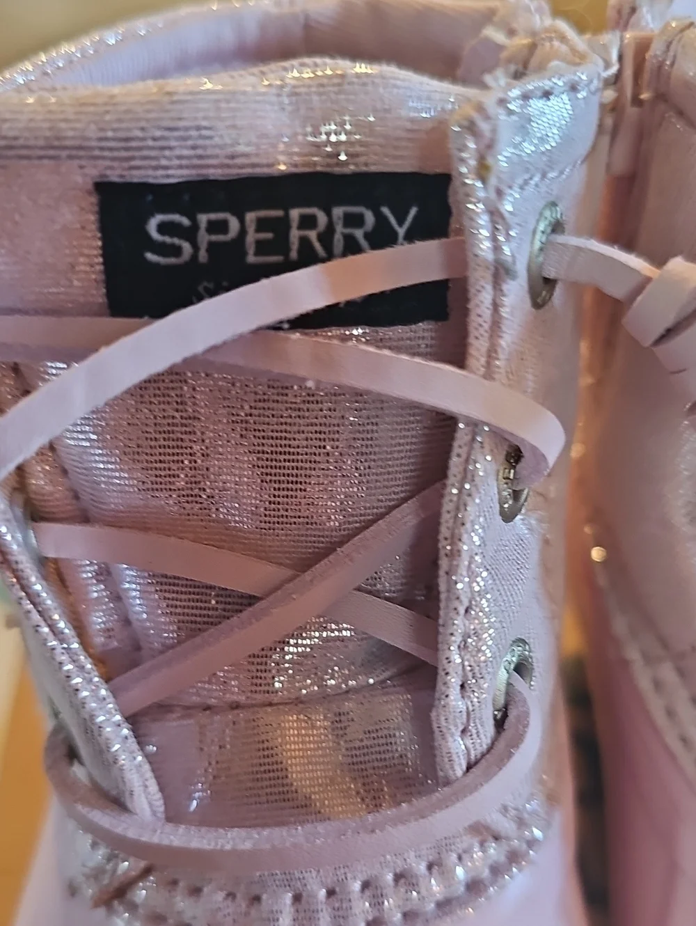 SPERRY TOP-SLIDER SALTWATER BOOT BLUSH TODDLER GIRL SIZE 8 NWB